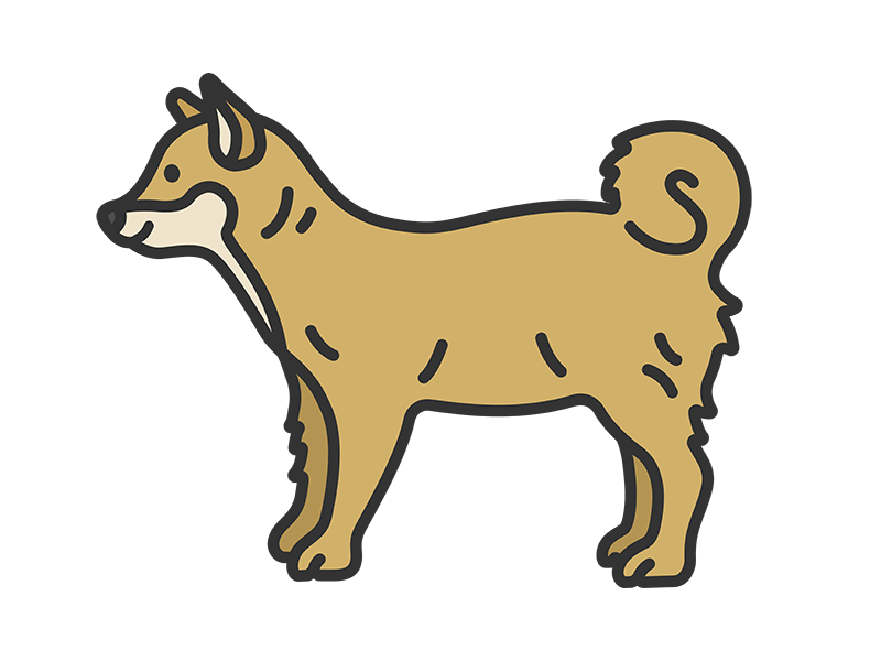 A cute illustration of a little dog